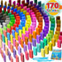 170 Air Dry Clay Colors, Modeling Clay for Kids, DIY Molding Magic Toy with Tools, Gift for Kids Boys Girls