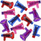 ArtCreativity Mini Glitter Megaphone Whistles, Set of 12 Fun Noisemaker Toys, Cute Birthday Party Favors for Kids