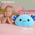 13") Onsoyours Cute Axolotl Plushie, Soft Stuffed Animal Salamander Plush Pillow, Kawaii Plush Toy for Kids (Blue