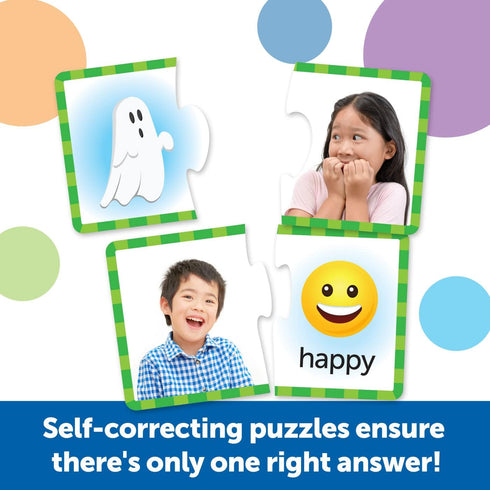 Learning Resources Feelings & Emotions Puzzle Cards, 48 Pieces, Ages 3+, Social Skills Toys for Kids
