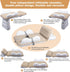 Inflatable Toddler Travel Bed for Kids, Portable Bassinet with Hand Pump, Safety Belt, Carry Bag, Foldable Infant Crib
