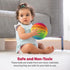 Mini Rainbow Sports Balls - 5 Inch (Pack of 4) Inflatable Vinyl Balls for Kids with Hand Air Pump for Indoor and