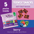 Plum Organics Teensy Snacks, Soft Fruit Snacks - Berry with Puffed Quinoa, 0.35 oz Bags (Pack of 40)