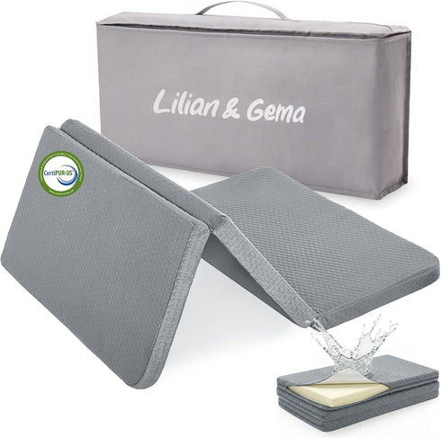 Pack 38"x26"x1.5", Pack Lilian&Gema and Play Mattress N Play Mattresses Pad for Play Pen and Playard, Premium Foam