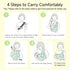 Toddler(8-45 Lbs), Cozy keraetae Baby Sling Carrier for Newborn to Wearing Baby Carrier Wrap Sling with Adjustable