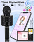 Kids Karaoke Microphone for Ages 3-12, Birthday Gifts for 5-12 Year Old Girls & Boys, Fun Toys for Teens - Black