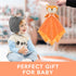 Pro Goleem Fox Security Blanket, Orange Soft Baby Lovey Unisex Snuggle Toy Stuffed Animal for Newborns