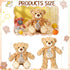 12 Inch Bear Stuffed Animals - Cute Plush Bear with Voice Recorder and Photo Pendant Set for Boys Girls
