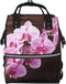 DWVTSLH Orchid Flower Diaper Bag Backpack Multifunction Nappy Bags Waterproof Mummy Backpack Large