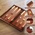 Syrace Backgammon Set 16x15.3inch, Handcrafted Wooden - Oversized Pieces, Intricate Carvings, Premium Travel Game Board