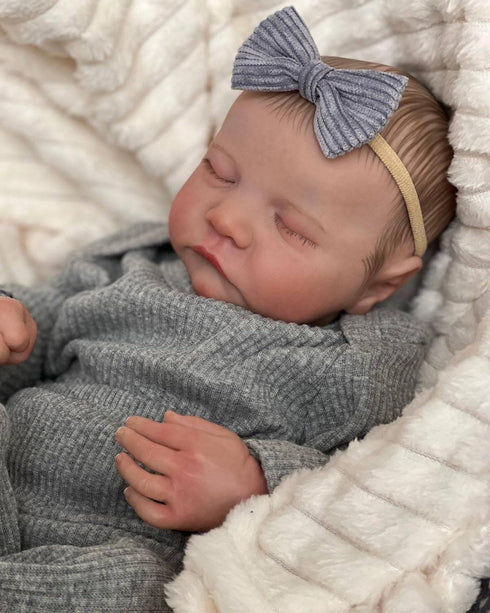 FOCKOF Realistic Reborn Baby Dolls Girl 17-Inch Soft Vinyl Lifelike Real Life