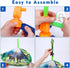 Dinosaur Toy Rocket Launcher for Kids - Launches Up to 100 Ft, 4 Rockets, Outdoor Toys, Birthday Gifts for Ages 3-12