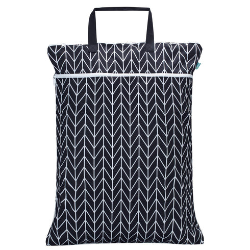 Teamoy Travel Hanging Wet Dry Bag Organizer, 24.7 x 18 inches, Two Compartments for Diapers, Laundry, Swimsuits