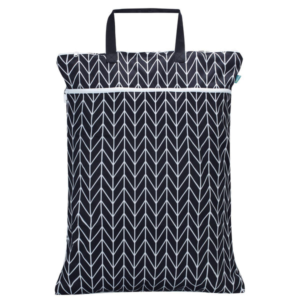 Teamoy Travel Hanging Wet Dry Bag Organizer, 24.7 x 18 inches, Two Compartments for Diapers, Laundry, Swimsuits