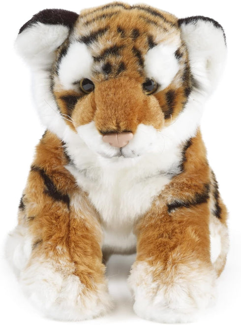 Living Nature Large Tiger Cub Stuffed Animal, Fluffy Soft Toy Gift for Kids, 12 inches