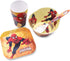 4 Pcs Cartoon Durable Tableware Set, Meal Dishes with Bowl, Plate, Cup, Matching Spoon and Fork