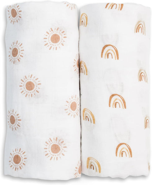 Lulujo Baby Swaddle Blankets | Unisex Softest Breathable Cotton Muslin Swaddle Blanket