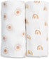 Lulujo Baby Swaddle Blankets | Unisex Softest Breathable Cotton Muslin Swaddle Blanket