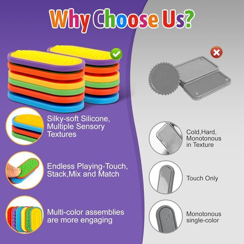 Ziogogco 12PCS Silicone Magnetic Slider Toysfor Adults & Teens, Relieves Stress and Anxiety in Children with Autism. A