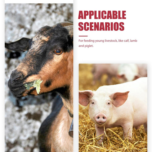 DOITOOL Goat and Bottles Set, 5PCS Small Animal Milk Drink and 400 ml Feeding Bottle Kit