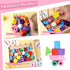 LovesTown Beads Sequencing Toy, Montessori Wooden Stacking Toys for Kids, Educational Preschool Learning Gifts for Boys