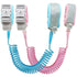 Socub Anti Lost Wrist Link (8.2ft), Toddler Leash for Kids Safety, 2 Pack in Pink and Blue