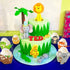 48 Pcs Jungle Safari Animal Cupcake Wrappers, Wild Party Cake Decorations for Baby Shower Birthday Themed Supplies