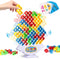 48 Pcs Tetra Tower Game - Stack Attack Family Board Game for 2 Players, Building Blocks for Kids & Adults