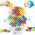 48 Pcs Tetra Tower Game - Stack Attack Family Board Game for 2 Players, Building Blocks for Kids & Adults
