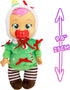 Cry Babies Tiny Cuddles Christmas Noelle - 9" Baby Dolls, Cries Real Tears, Christmas Tree Themed Pajamas