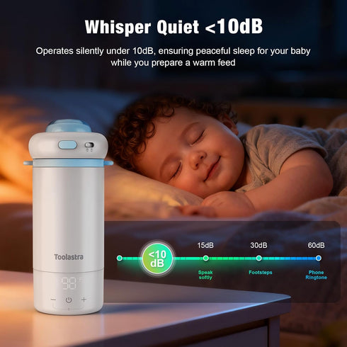 16.91oz 100% Toolastra Portable Bottle Warmer for Baby on The Go, Faster Heating & Precise Temperature Control