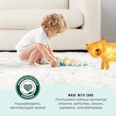 Mama Bear Gentle Touch Diapers, Hypoallergenic, Size 1, 196 Count (4 Packs of 49) - Amazon Brand, White