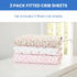 28x52 Inch (Pack 3), Delta Children Fitted Crib Sheets for Girls and Boys - Crib Sheet for Standard Crib and Toddler