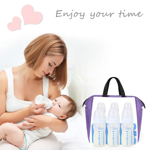 Luxja Reusable Ice Packs for Breastmilk Storage, Pack of 2, Breastmilk Bottle Ice Packs for Breastfeeding Working Moms,