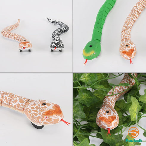 Remote Control Snake Toy RC Robot - Electric Snake Toy for Kids Boys (Black)