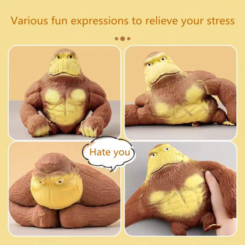YJHWLF Stretchy Glue-Sand Filled Rubber Gorilla, Latex Gorilla Soft Decompression Doll Toy,Squishy Monkey Toy, Animal
