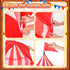 Circus Tent Red Floor, Large Playhouse Castle for Boys Girls, Indoor Outdoor Camping Activity Toys