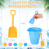 12 Pack 9 Inch Large Sand Bucket with Shovel, Beach Bucket Toys for Kids, Plastic Bucket with Handles for Summer