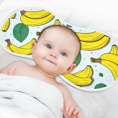 J JOYSAY 22''x11'' 4 1 Pack Banana Baby Burp Cloths for Boys Girls Large Cotton Baby Washcloths Extra Absorbent Soft