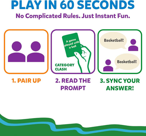 8, 9, 10 4-8 Sync or Sink - Hilarious Family Card Game for Kids, Teens & Adults, Fast-Paced Mind-Matching Partner