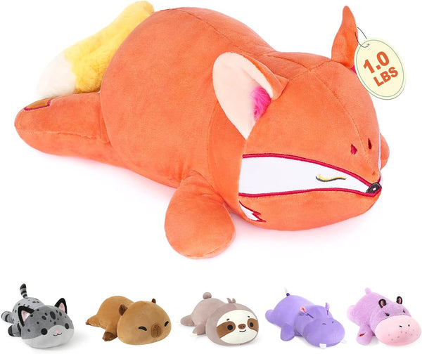 Onsoyours Original Red Wheat Fox Weighted Stuffed Animal, Cute Weighted Positive Fox