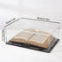 CANCLEAR 16x13x5-inch Acrylic Display Case for Collectibles and Toys, Versatile Clear Acrylic Display Box with Black