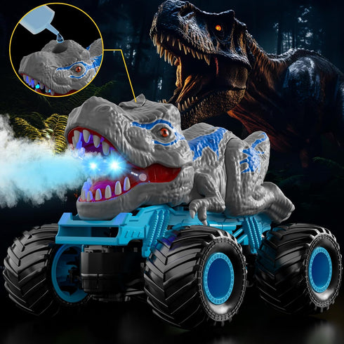 2.4Ghz 3 4 5 6 7 8 Bennol Remote Control Dinosaur Car for Boys Kids, RC Dinosaur Truck for Toddlers, Electric Hobby RC