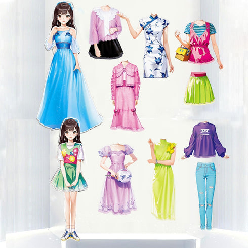 Magnetic Dress Up Paper Doll, Magnet Princess Dress Up Dolls for Girls Ages 4-7, Travel Activities Set