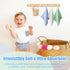 Cloths,16 Pack,12x12 Inches,(Pink,Green,Blue,White) MUKIN Baby Washcloths and Burp