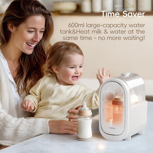 11-in-1 Bottle Warmer for Breastmilk, Double Bottle Warmer Large Touchscreen with Night Light, Detachable for Easy