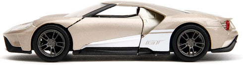 Pink Slips 1:32 W1 2017 Ford GT Die-Cast Car, Toys for Kids and Adults, Metallic Gold