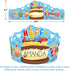 Fancy Land Birthday Crowns for Kids, Die-Cut Blue Crowns for Classroom Family Birthday Party Supplies (30)