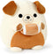 Onsoyours Original Bulldog Plush with Football, Cute 12 inch Sport Dog Brown-White