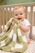 28"x40" L+L USA Checkered Baby Blanket - DreamSoft Knit Throw for Crib, Stroller or Car Seat - Soft Blanket/Newborn